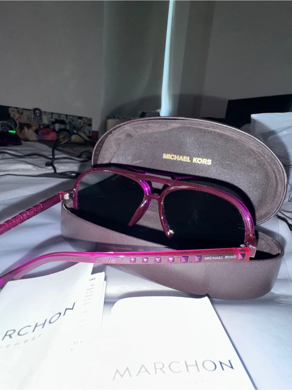 Michael Kors Caicos M2811S Pink Aviator Sunglasses
